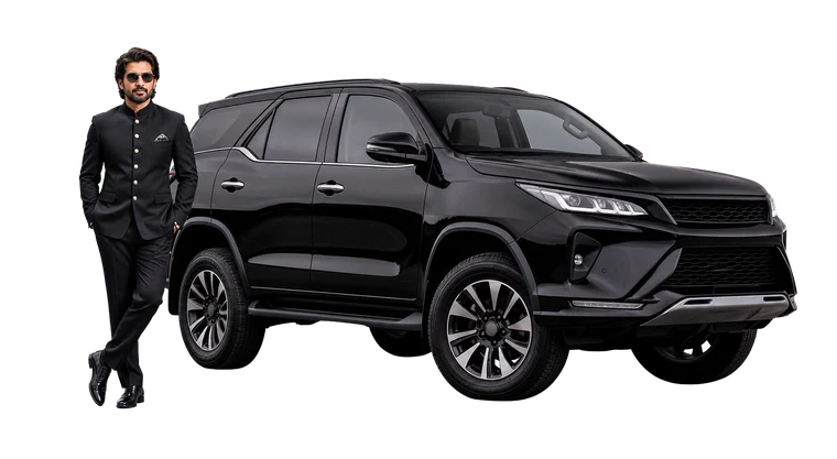 VIP guest with a Fortuner-style premium SUV